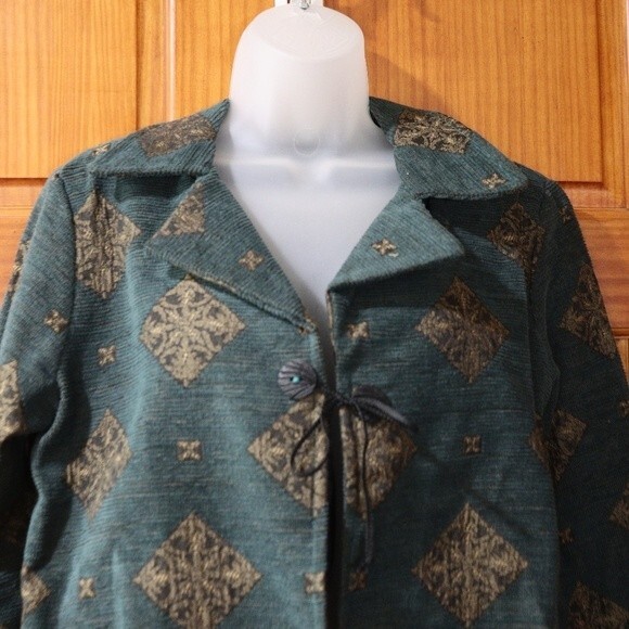 Debra Hodges Handmade Artisan Art To Wear Tapestry Blazer Jacket LG OOAK - Picture 3 of 13